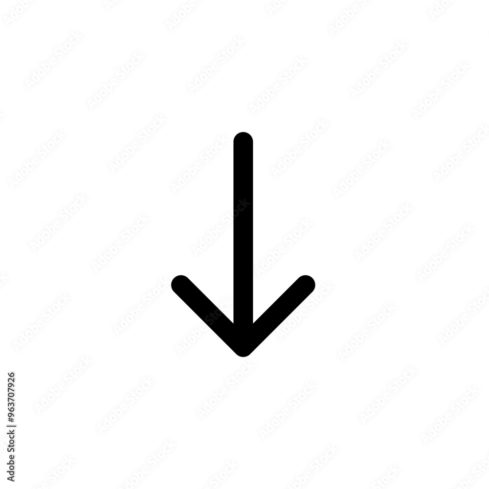 Down Arrow Icon, Downward Icon