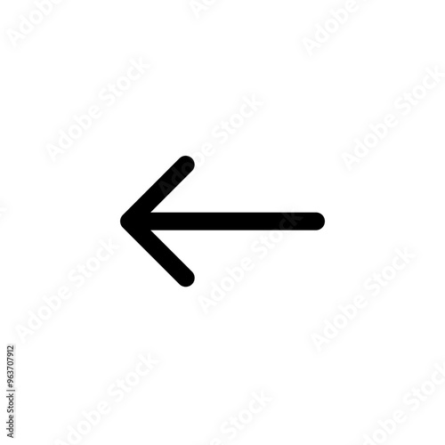 Left Arrow Icon, Left side Icon, backspace icon, backward icon