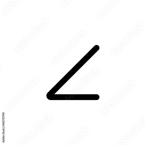 Angle symbol, Math, Mathemathic icon, Math symbol, calculation