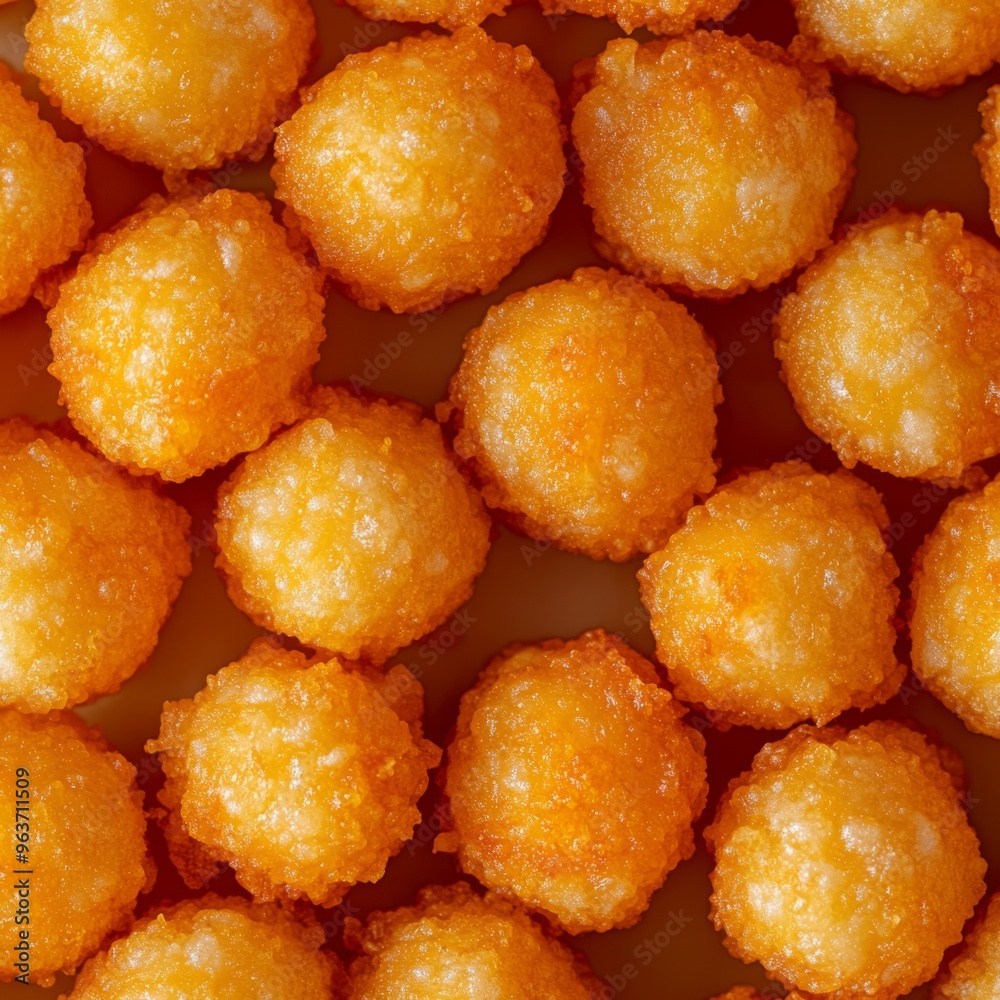 Golden Deep-Fried Cheese Balls: 4K Close-Up Photo Golden Deep-Fried Cheese Balls: 4K Close-Up Photo