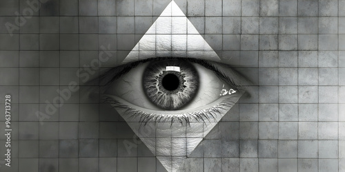 third eye person, ai generated.	 photo