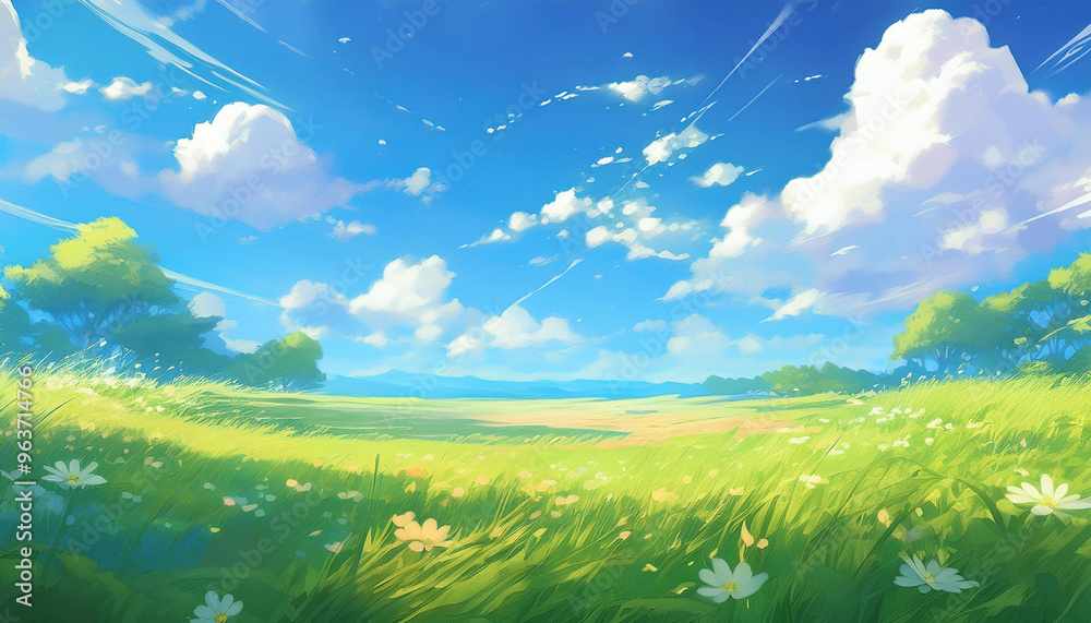 Obraz premium 真夏の大空の風景