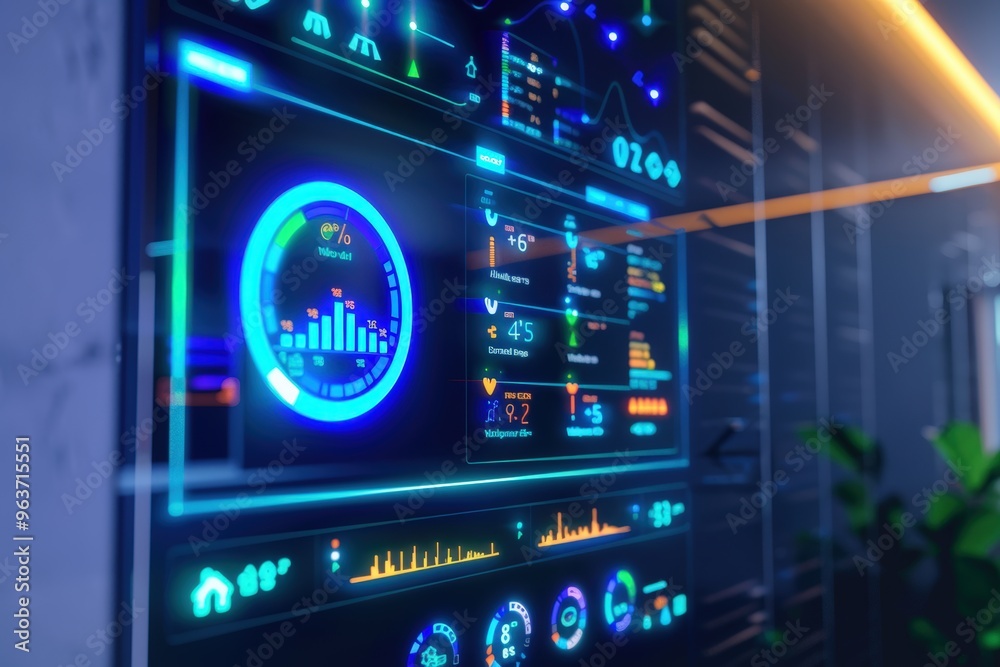 High-Tech Digital Home Energy and Climate Control Interface for Efficient Energy Management High-Tech Digital Home Energy and Climate Control Interface for Efficient Energy Management