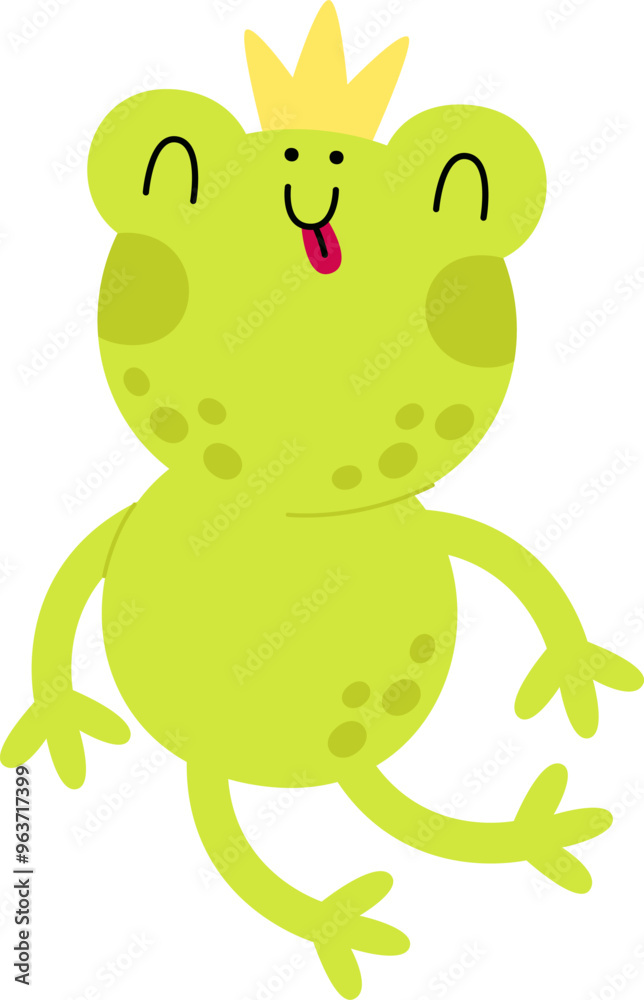 Cute Frog Queen Character Cute Frog Queen Character