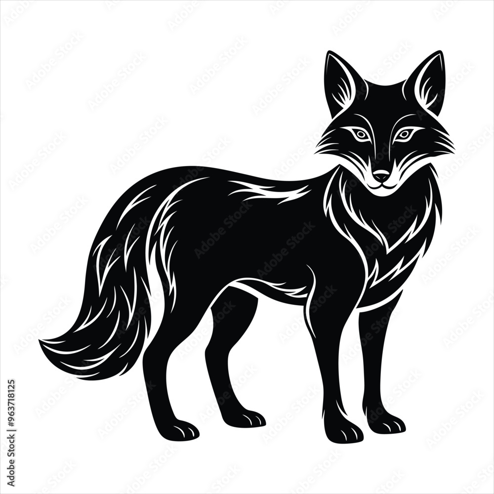 fox silhouette vector
