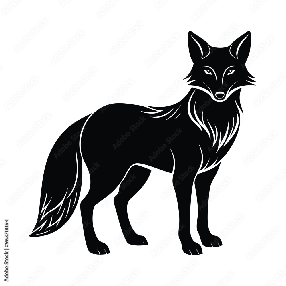 fox silhouette vector fox silhouette vector