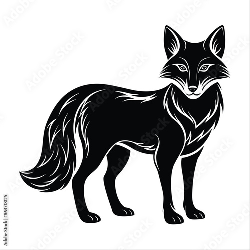 fox silhouette vector