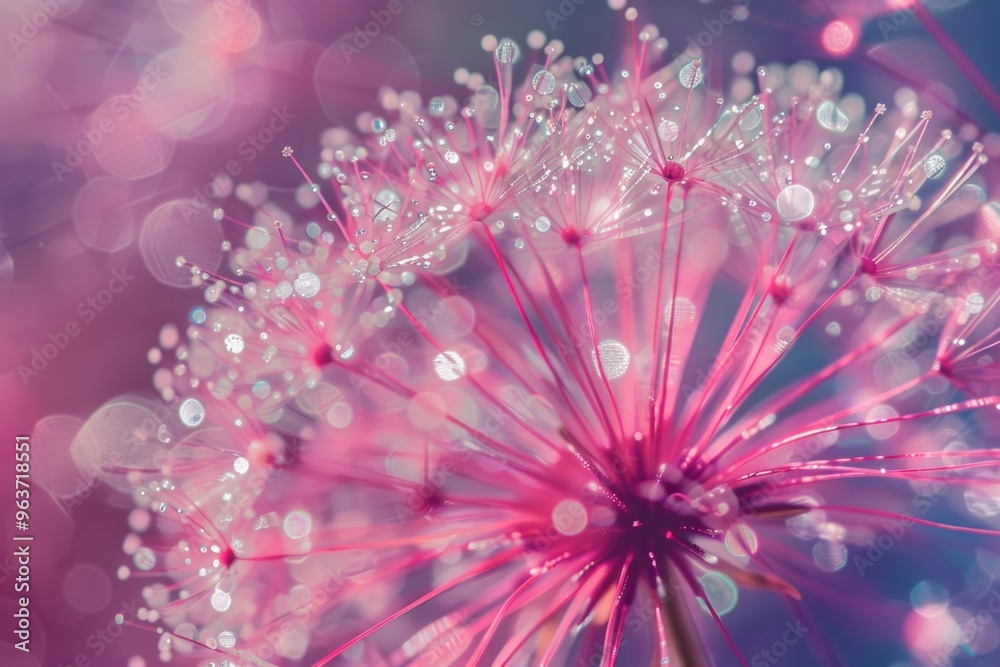 Close-up shot of a flower with water droplets glistening on its petals, ideal for use in editorial or commercial contexts, Close-up shot of a flower with water droplets glistening on its petals, ideal for use in editorial or commercial contexts,