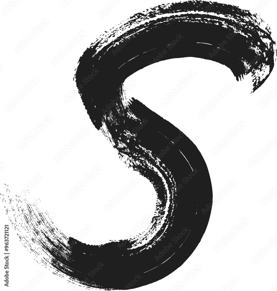 vector icon of letter S with ink stroke, S - Black handwritten letters, hand drawn S letters Logo design. Brushstroke S Letter Logo Design on white backg. eps8 vector icon of letter S with ink stroke, S - Black handwritten letters, hand drawn S letters Logo design. Brushstroke S Letter Logo Design on white backg. eps8