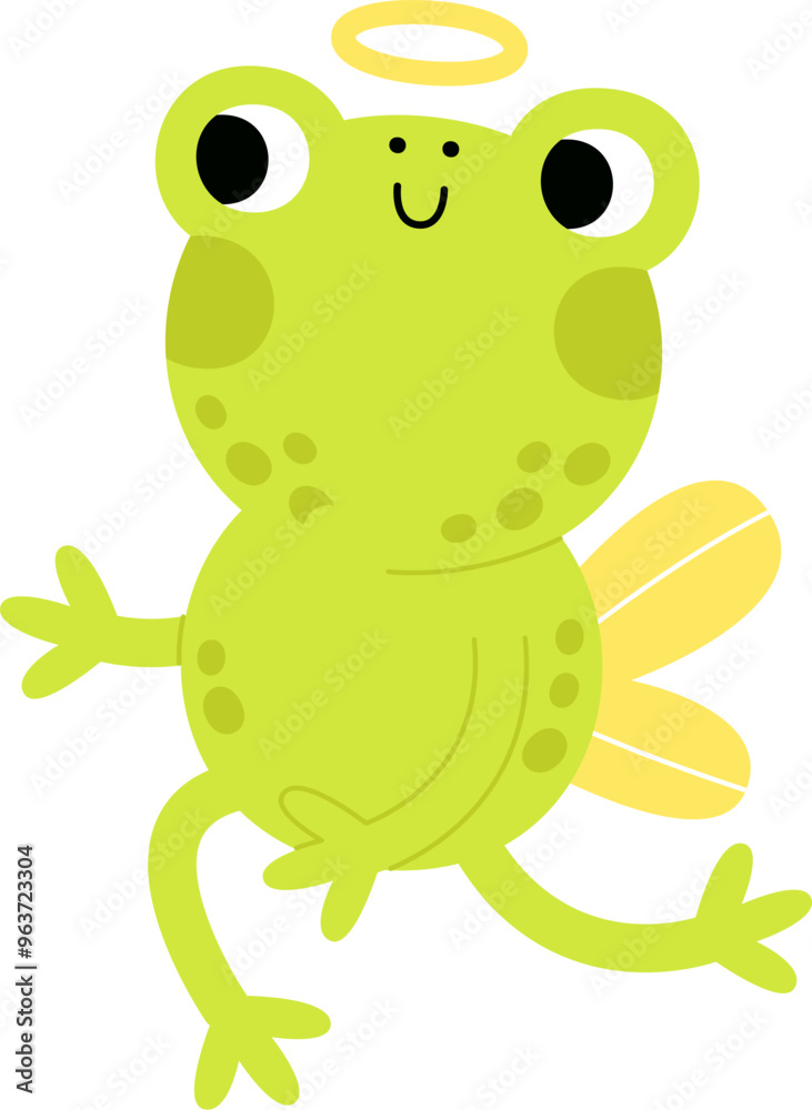 Obraz premium Cute Frog Angel Character