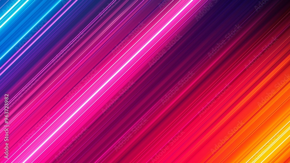 Colorful neon background with diagonal stripes Colorful neon background with diagonal stripes