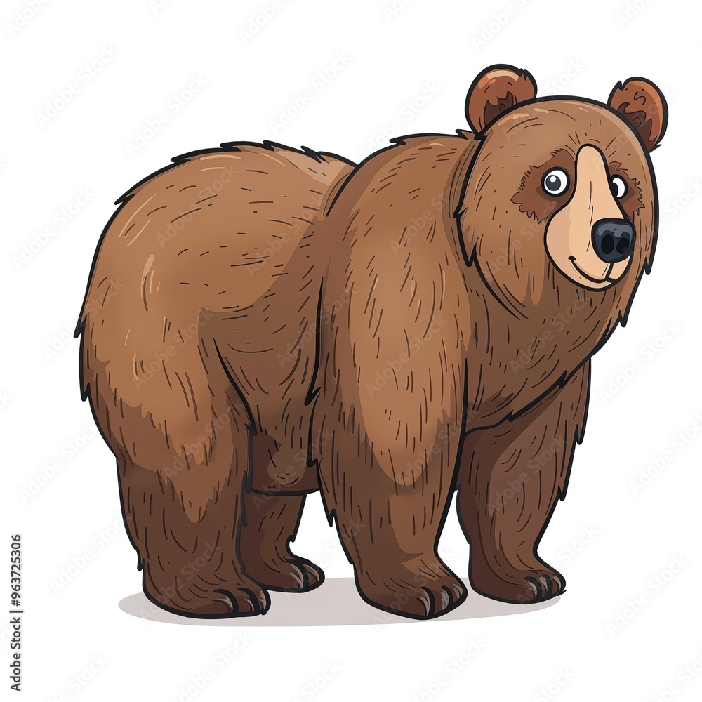 Grizzlybear Spirit animal cartoon isolated whitebackground 16:9 Grizzlybear Spirit animal cartoon isolated whitebackground 16:9