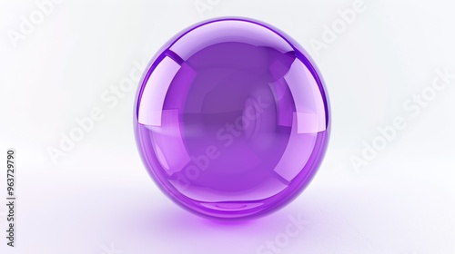 A single purple egg placed on a white background, perfect for illustration or design use