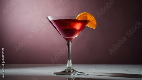 cosmopolitan cocktail/alcoholic drink isolated in aesthetic background