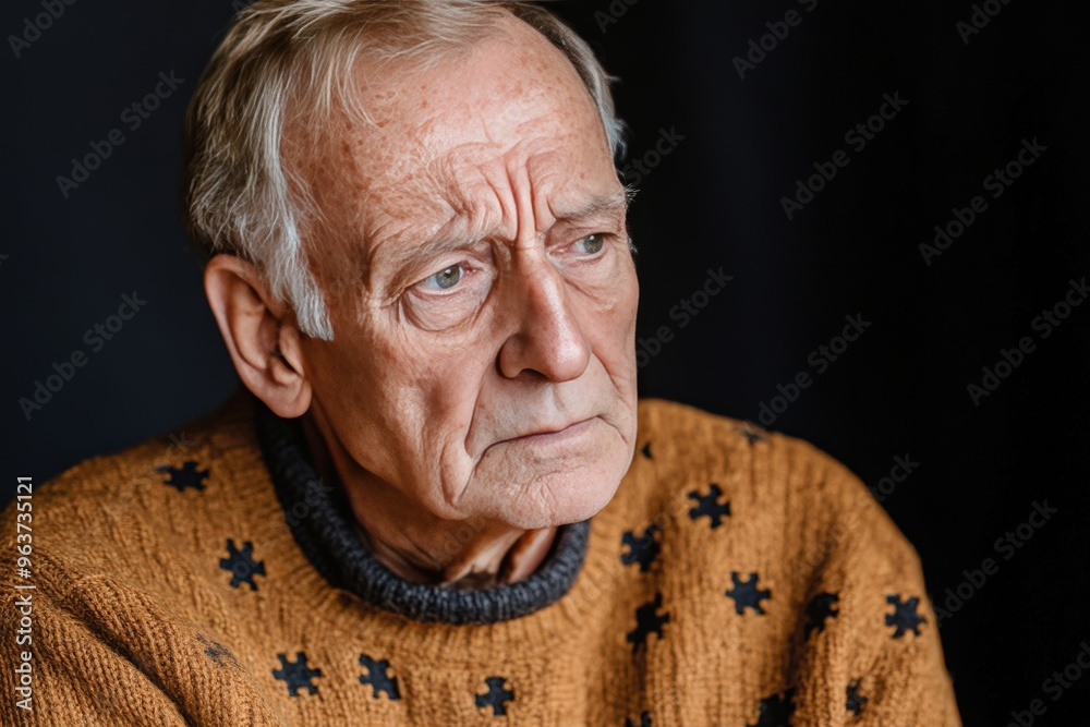 Subcortical structures Brain agility Elderly man in a brown sweater with a contemplative expression symbolizing aging wisdom and the passage of time Subcortical structures Brain agility Elderly man in a brown sweater with a contemplative expression symbolizing aging wisdom and the passage of time