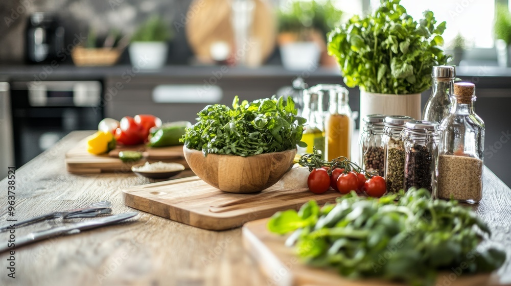 Beautiful Farm-to-Table Dining Setup with Fresh Ingredients
