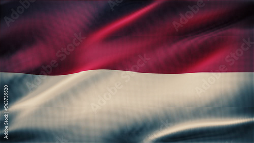 Indonesia Flag 8K Zoom in