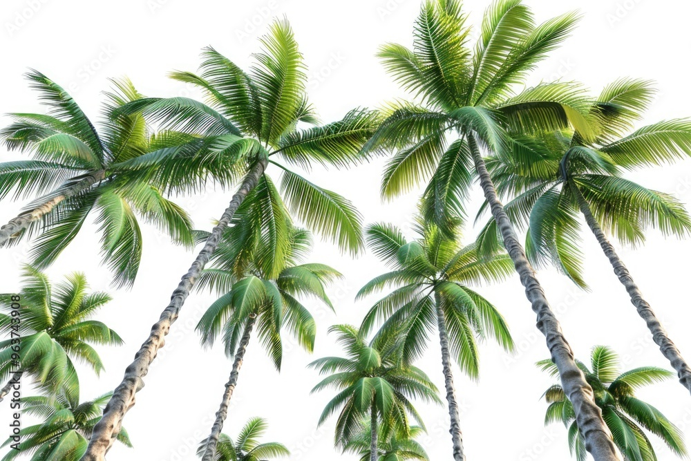 A group of palm trees under a clear blue sky, great for travel, leisure or nature related images A group of palm trees under a clear blue sky, great for travel, leisure or nature related images