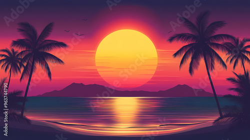 Sun in retro style. retro sunset collection. set. Retro. Illustration