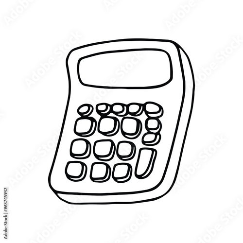 hand-drawn illustration of a calculator.