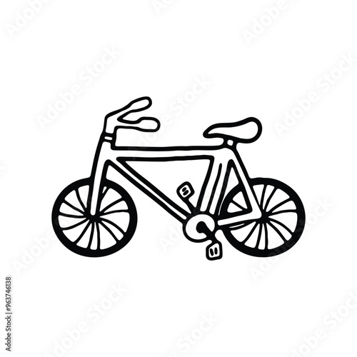 illustration of a bicycle, featuring clean and simple lines