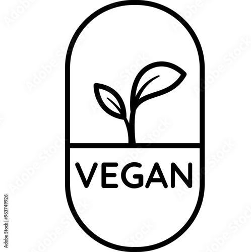 Vegan and vegetarian label for food