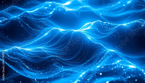 Rippling Waves of Glowing Energy Flowing Through a Dark Cosmic Expanse