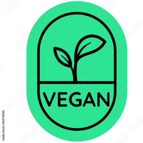 Vegan and vegetarian label for food