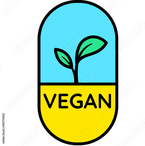 Vegan and vegetarian label for food