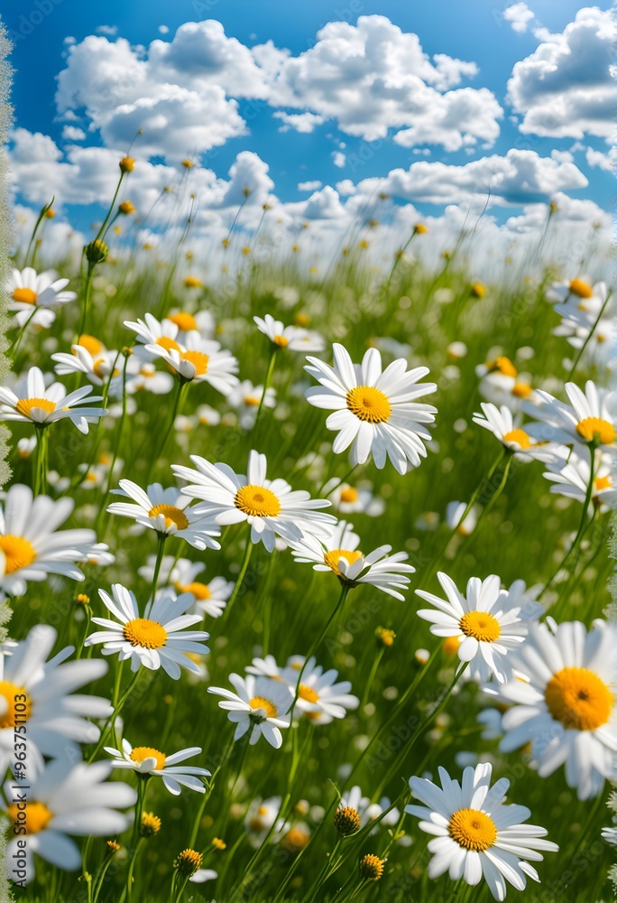 Fototapeta premium Beautiful wild flowers. Nature landscape. 