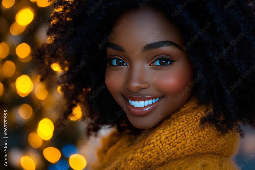 Brain architecture female brain Woman with curly hair illuminated by vibrant glowing lights showcasing natural beauty and radiating warmth and confidence in a lively modern atmosphere Brain architecture female brain Woman with curly hair illuminated by vibrant glowing lights showcasing natural beauty and radiating warmth and confidence in a lively modern atmosphere