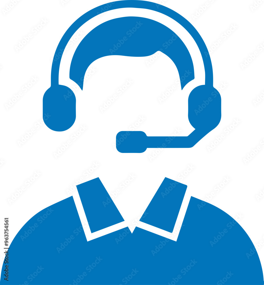 Call center agent icon, illustration representing customer support and communication Call center agent icon, illustration representing customer support and communication
