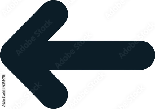 Arrow left icon - direction, movement, navigation image