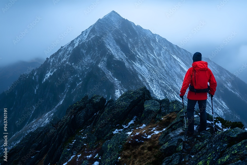 hiker in the mountains hiker in the mountains