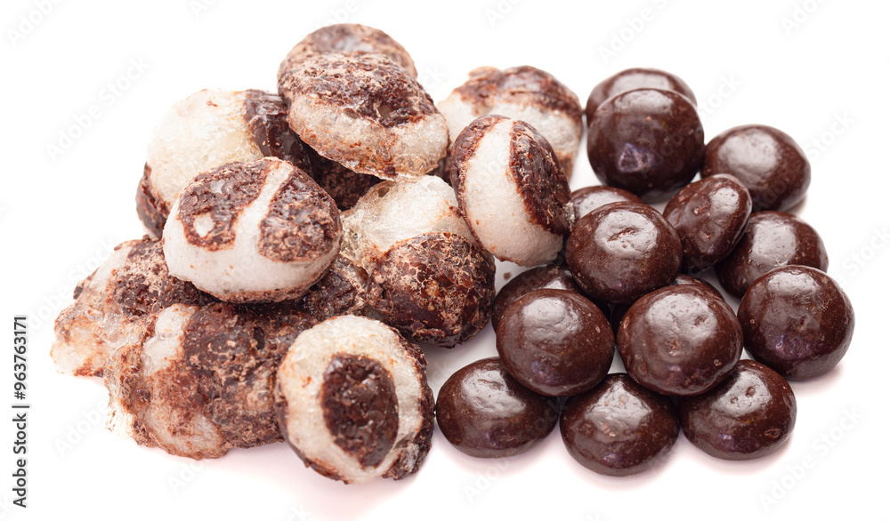 Crunchy Freeze Dried Chocolate Covered Cream Filled Mint Candy Pieces Crunchy Freeze Dried Chocolate Covered Cream Filled Mint Candy Pieces