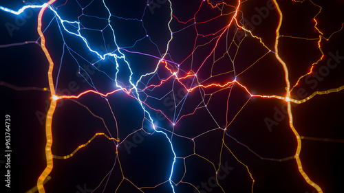 lightning in the night sky Abstract Background
