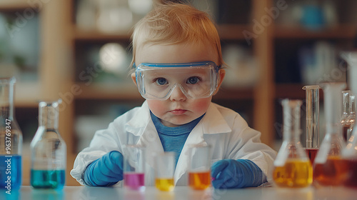 Little Scientist in a Lab Coat photo