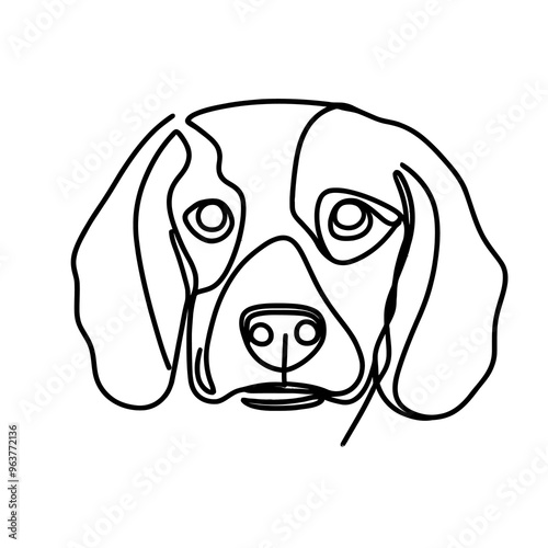 golden retriever line art