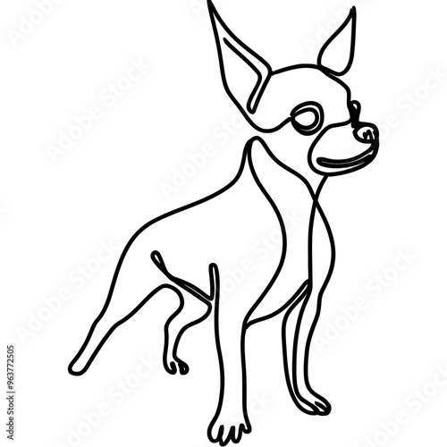 line drawing of Chihuahua