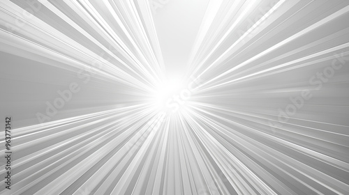 White background with light rays radiating from the center, creating an abstract and futuristic look. use for modern aesthetic with a sense of technology or innovation