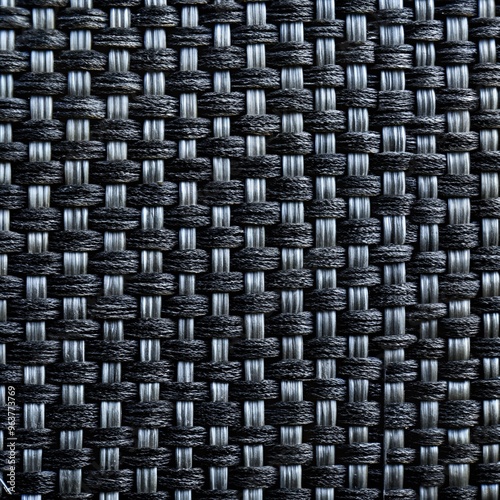 Dark Braided Nylon Pattern with High-Detail Industrial Texture