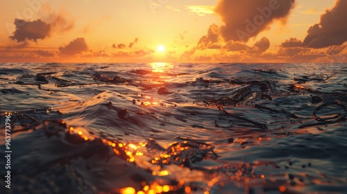 Catastrophic oil spill disaster at sea