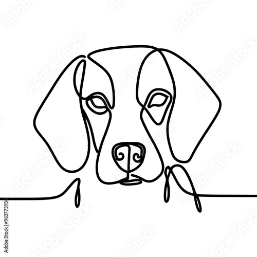 golden retriever line art
