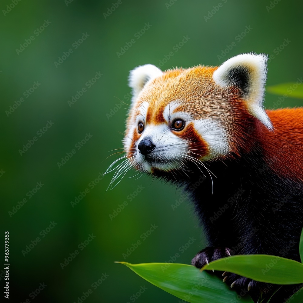 Red Panda Roaming Lush Forest Landscape Red Panda Roaming Lush Forest Landscape