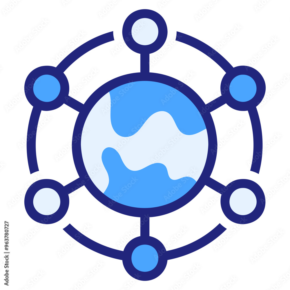 Networking blue style icon Networking blue style icon