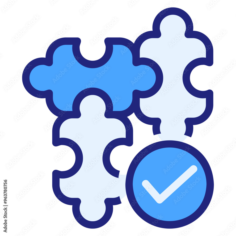 Problem solving blue style icon Problem solving blue style icon