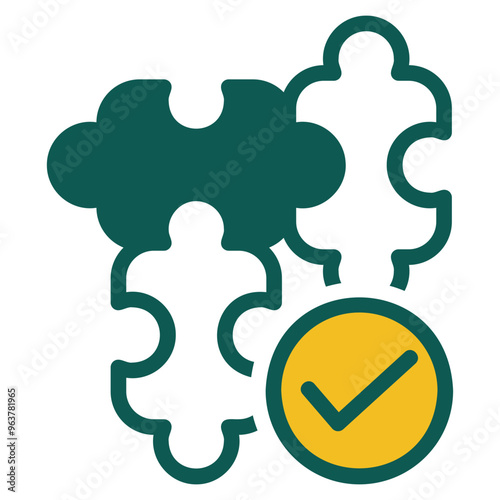Problem solving yellow and green colored icon