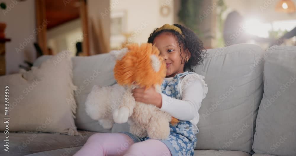 Girl, toys and playing games in home, daughter and ignore parents fighting or argument in living room. Female person, imagine and stuffed animals for pretend, development and child for childcare fail Girl, toys and playing games in home, daughter and ignore parents fighting or argument in living room. Female person, imagine and stuffed animals for pretend, development and child for childcare fail