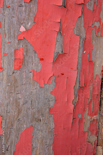 Rusty old wall hole peeling paint background