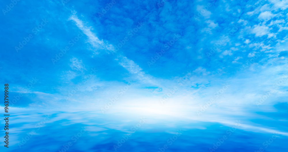 Panorama of cloud clear sky background for summer vacation concept at ocean and summer sea water with sunlight of beautiful cloudy sky.
Panorama of cloud clear sky background for summer vacation concept at ocean and summer sea water with sunlight of beautiful cloudy sky.